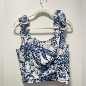 Abercrombie Bubble Strap Poplin Top